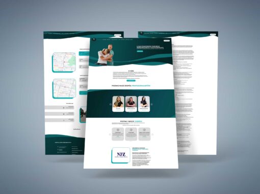 MedicalZoom- strona www dla firmy, zapewniającej opiekę profesjonalnych fizjoterapeutów