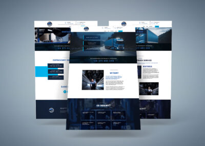 Strona www dla mobilnego serwisu ciężarówek